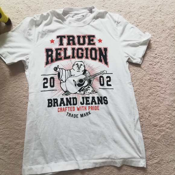 3/25 TRUE RELIGION BUDDHA GRAPHIC T-SHIRT WHITE - Picture 9 of 10